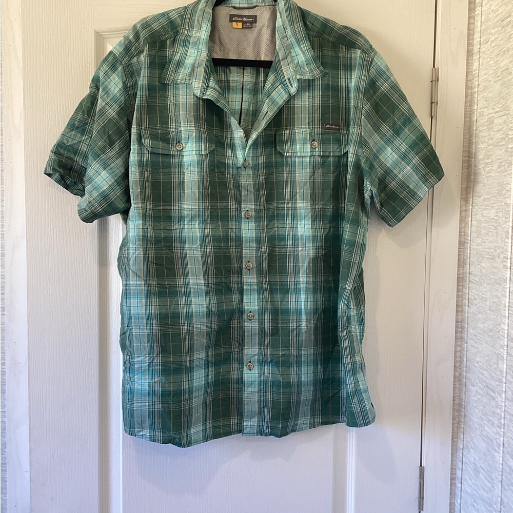 Eddie Bauer Plaid Casual Shirt size 2XL EUC